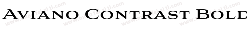 Aviano Contrast Bold字体转换